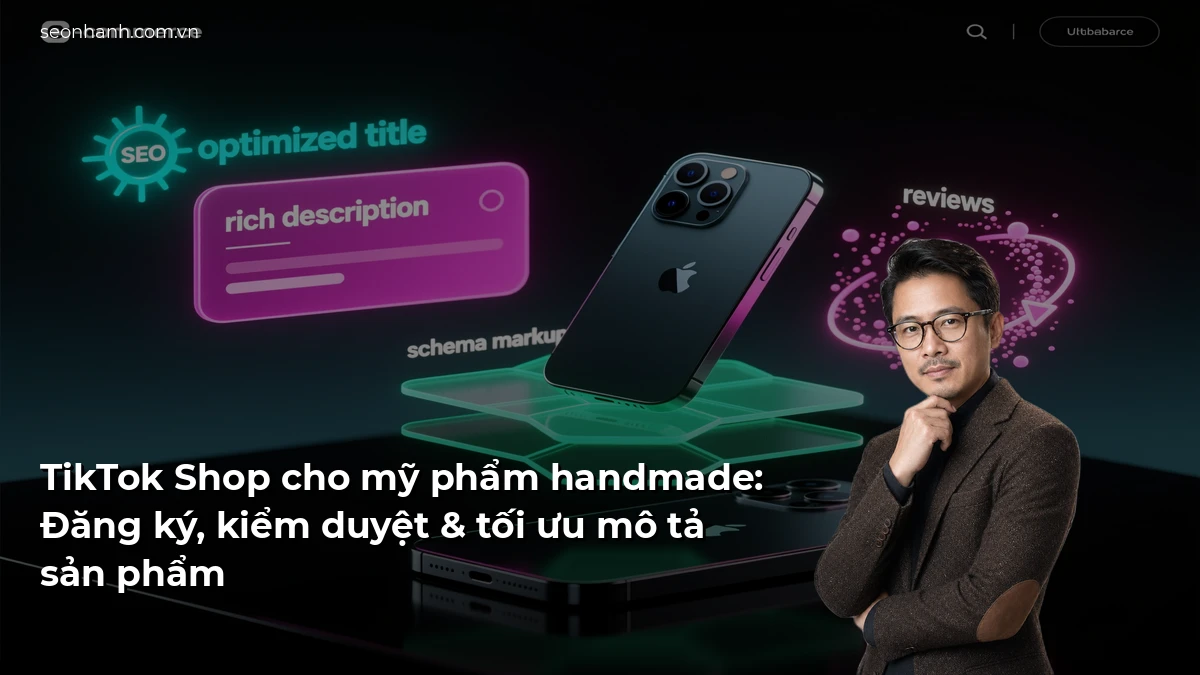 TikTok Shop cho mỹ phẩm handmade: Đăng ký, kiểm duyệt & tối ưu mô tả sản phẩm