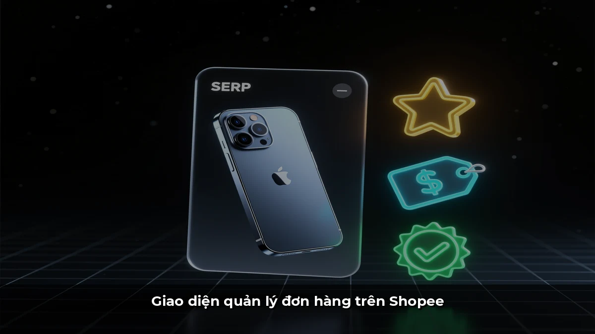 Giao diện quản lý đơn hàng trên Shopee