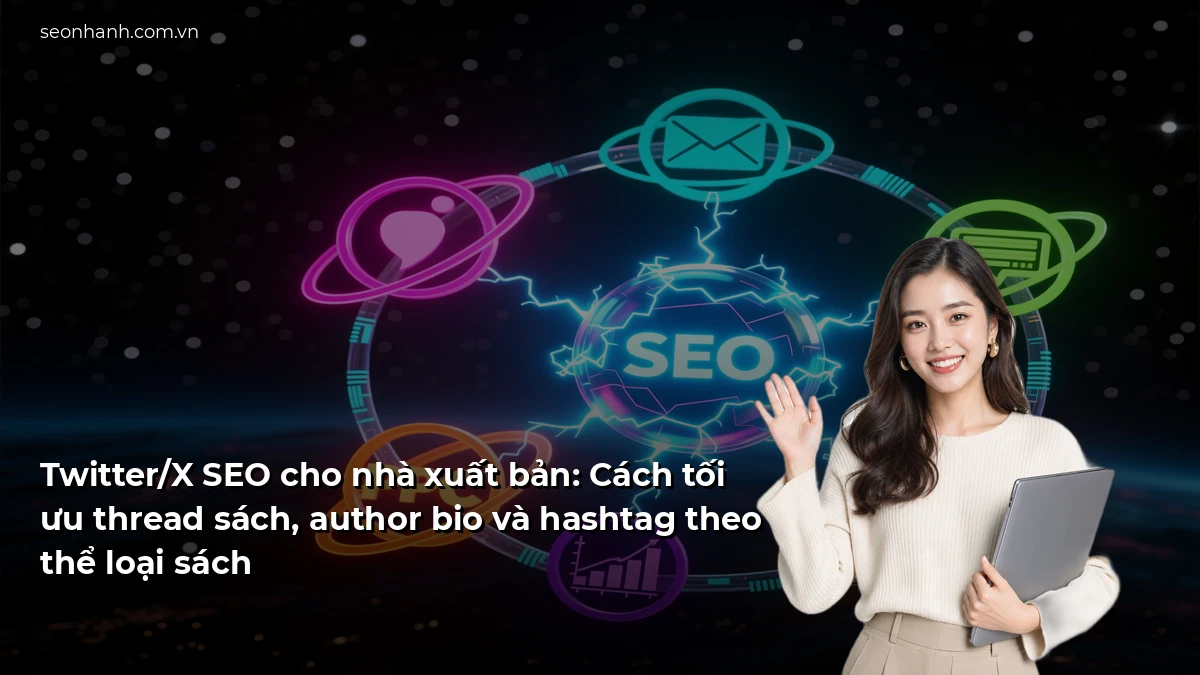 Twitter/X SEO cho nhà xuất bản: Cách tối ưu thread sách, author bio và hashtag theo thể loại sách