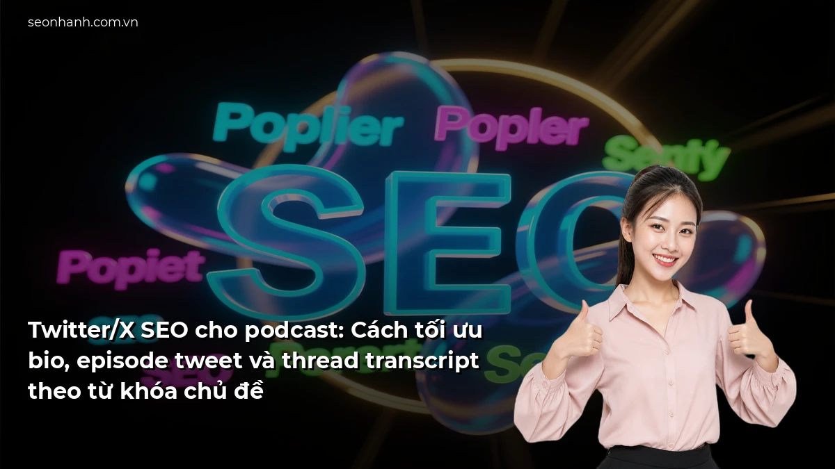 Twitter/X SEO cho podcast: Cách tối ưu bio, episode tweet và thread transcript theo từ khóa chủ đề