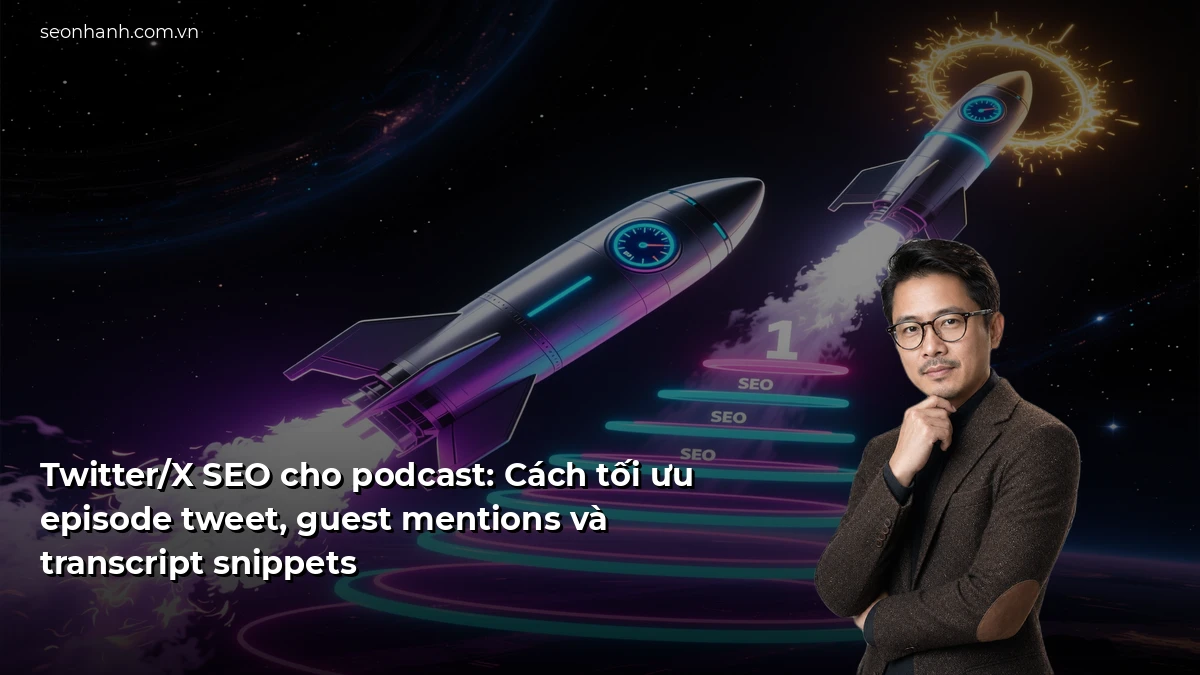 Twitter/X SEO cho podcast: Cách tối ưu episode tweet, guest mentions và transcript snippets