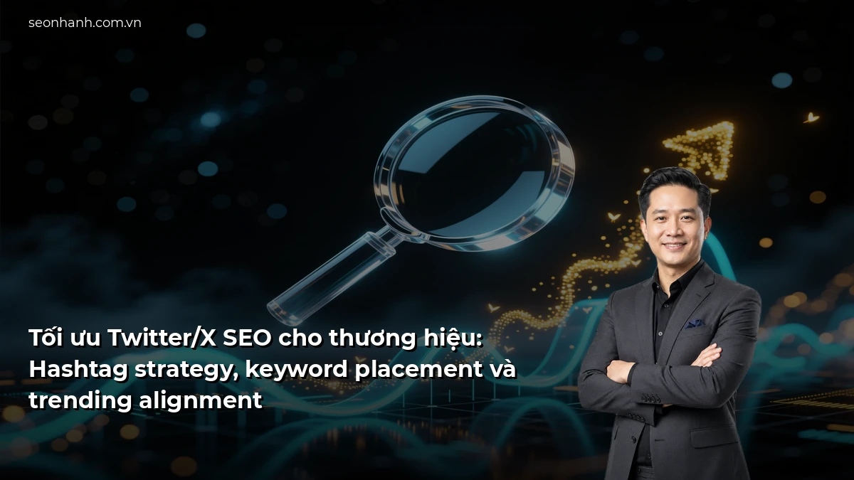 Tối ưu Twitter/X SEO cho thương hiệu: Hashtag strategy, keyword placement và trending alignment