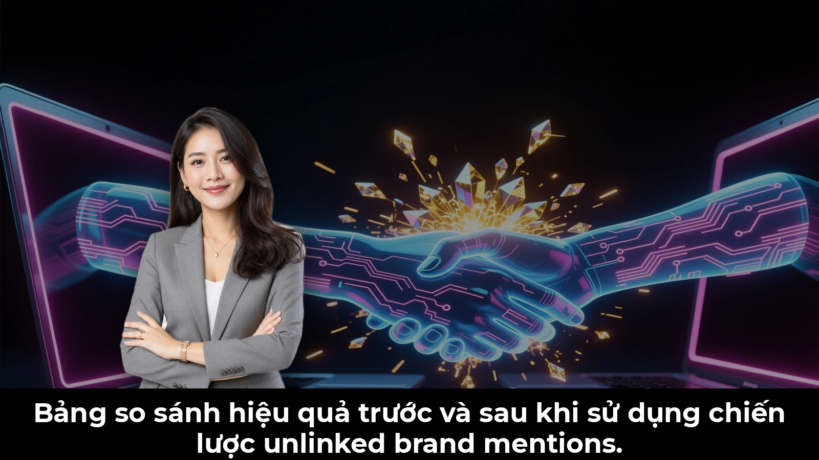 Bảng so sánh hiệu quả trước và sau khi sử dụng chiến lược unlinked brand mentions.