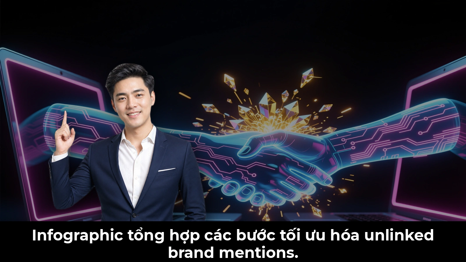 Infographic tổng hợp các bước tối ưu hóa unlinked brand mentions.