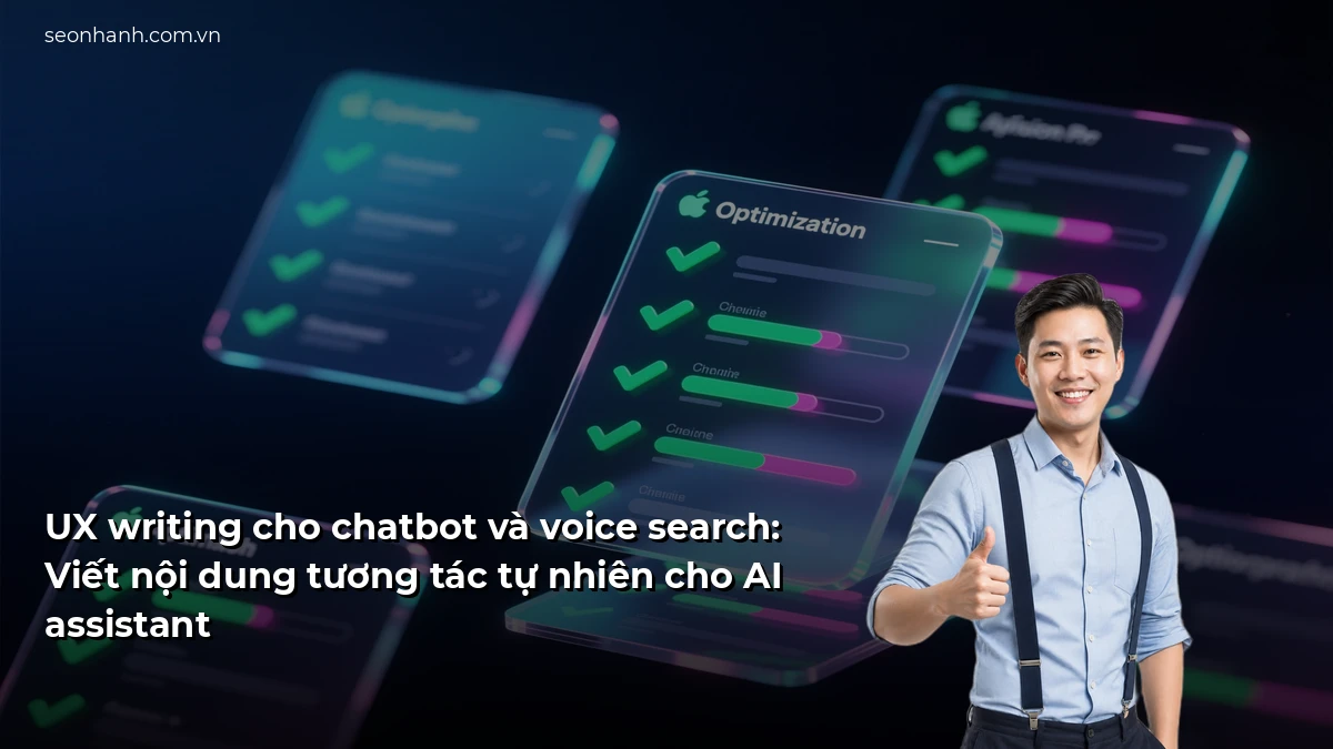 UX writing cho chatbot và voice search: Viết nội dung tương tác tự nhiên cho AI assistant