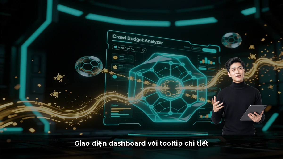 Giao diện dashboard với tooltip chi tiết
