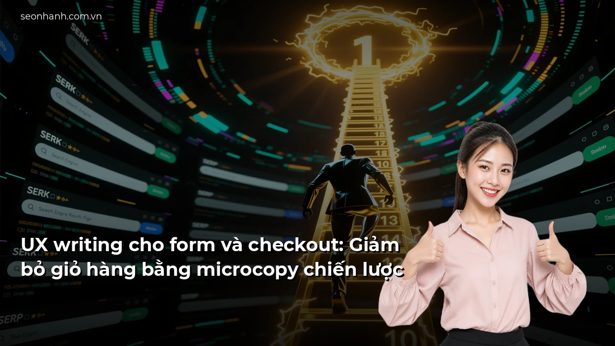 UX writing cho form và checkout: Giảm bỏ giỏ hàng bằng microcopy chiến lược
