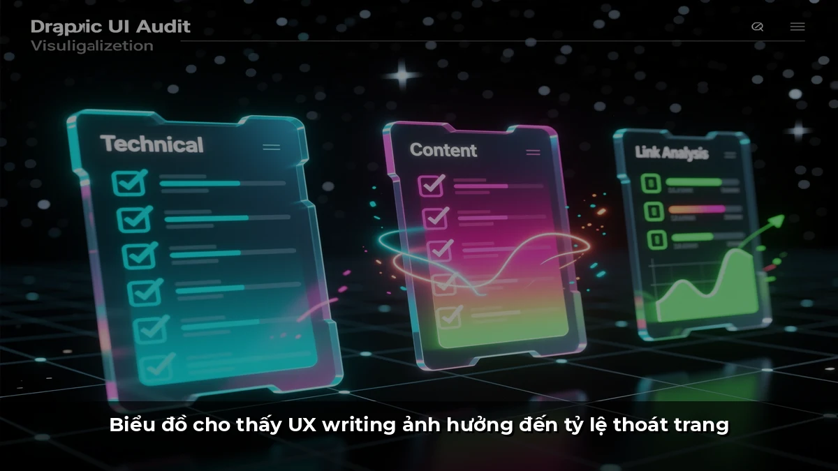 Biểu đồ cho thấy UX writing ảnh hưởng đến tỷ lệ thoát trang