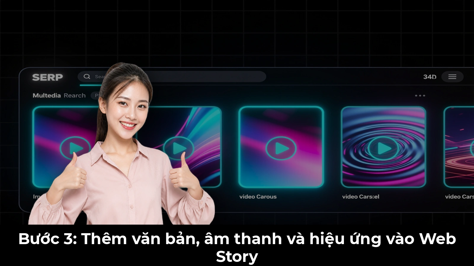Bước 3: Thêm văn bản, âm thanh và hiệu ứng vào Web Story
