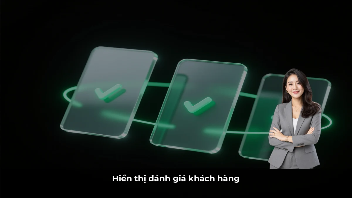 Hiển thị đánh giá khách hàng