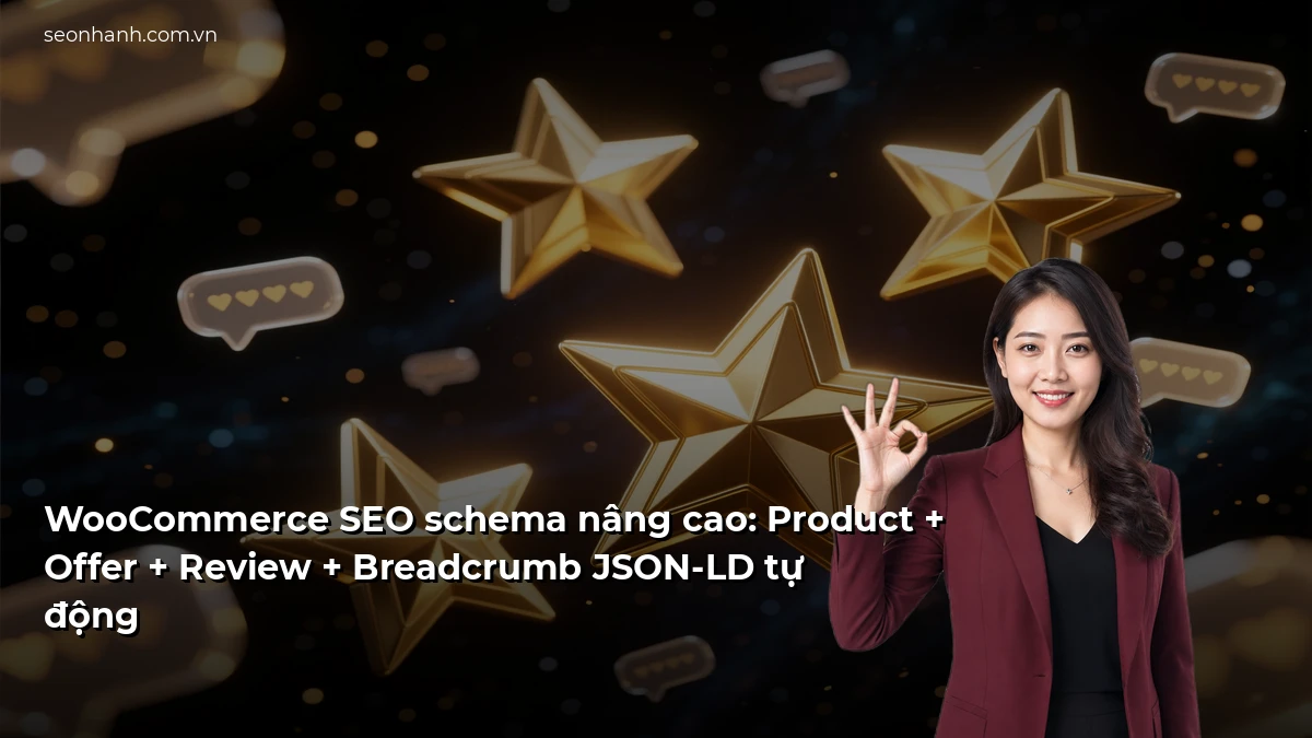 WooCommerce SEO schema nâng cao: Product + Offer + Review + Breadcrumb JSON-LD tự động