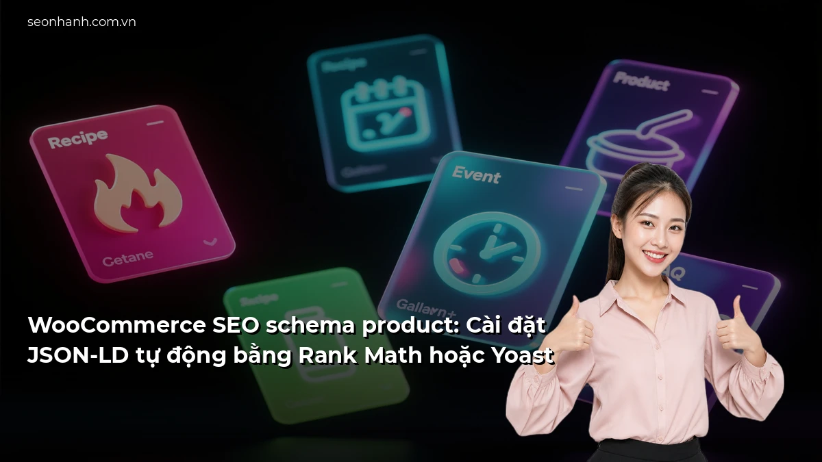 WooCommerce SEO schema product: Cài đặt JSON-LD tự động bằng Rank Math hoặc Yoast