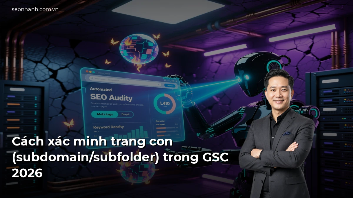 Cách xác minh trang con (subdomain/subfolder) trong GSC 2026