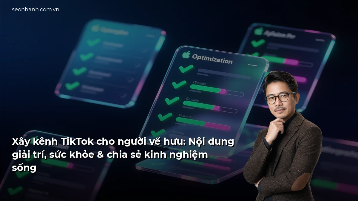 Xây kênh TikTok cho người về hưu: Nội dung giải trí, sức khỏe & chia sẻ kinh nghiệm sống