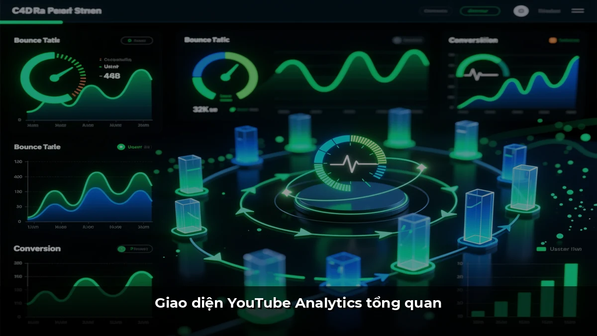 Giao diện YouTube Analytics tổng quan