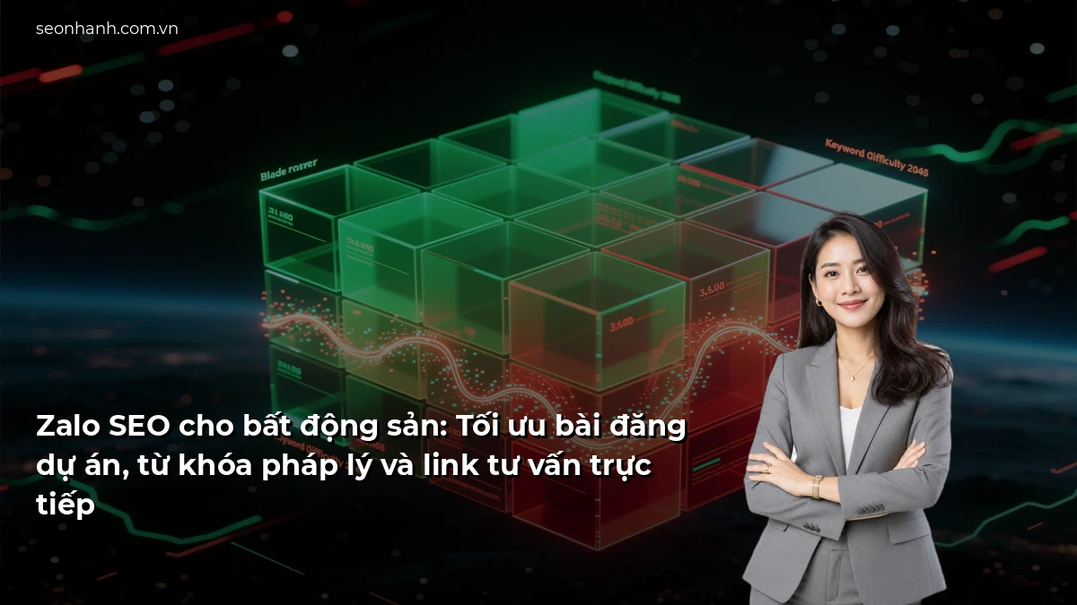 Zalo SEO cho bất động sản: Tối ưu bài đăng dự án, từ khóa pháp lý và link tư vấn trực tiếp