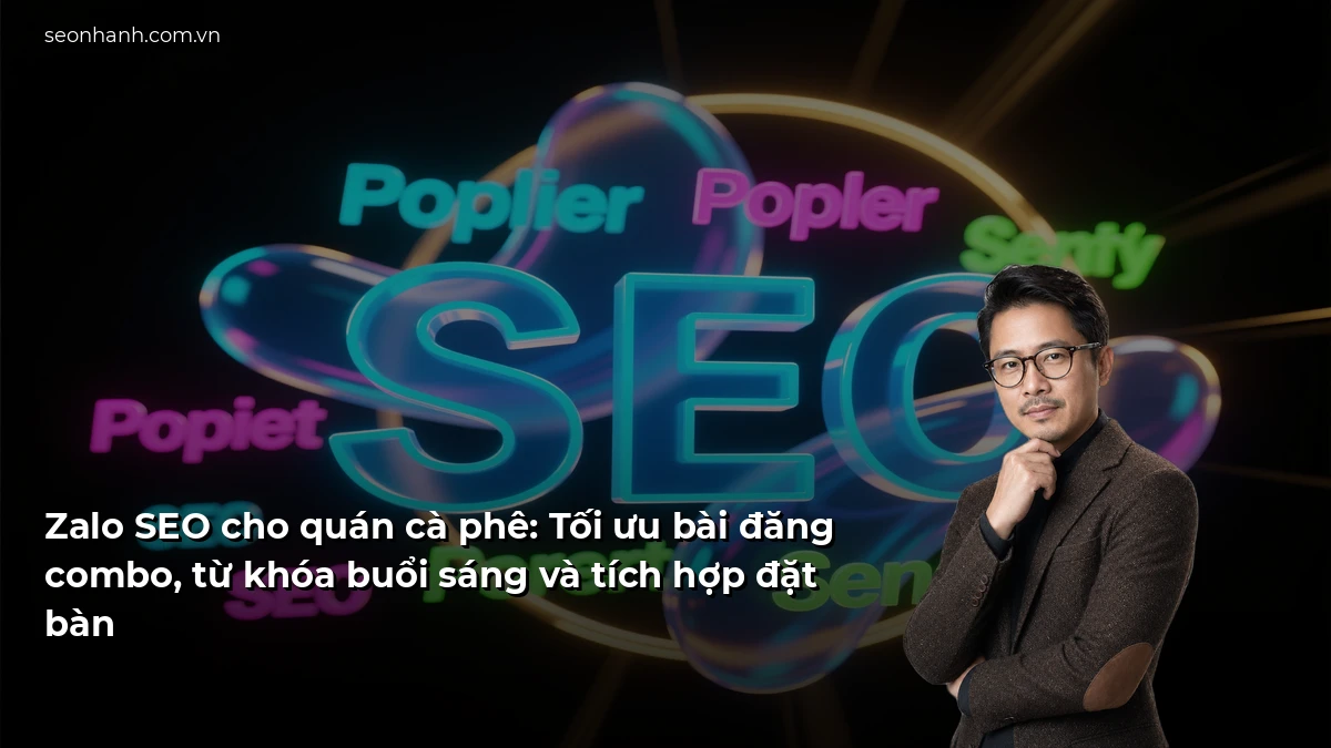 Zalo SEO cho quán cà phê: Tối ưu bài đăng combo, từ khóa buổi sáng và tích hợp đặt bàn