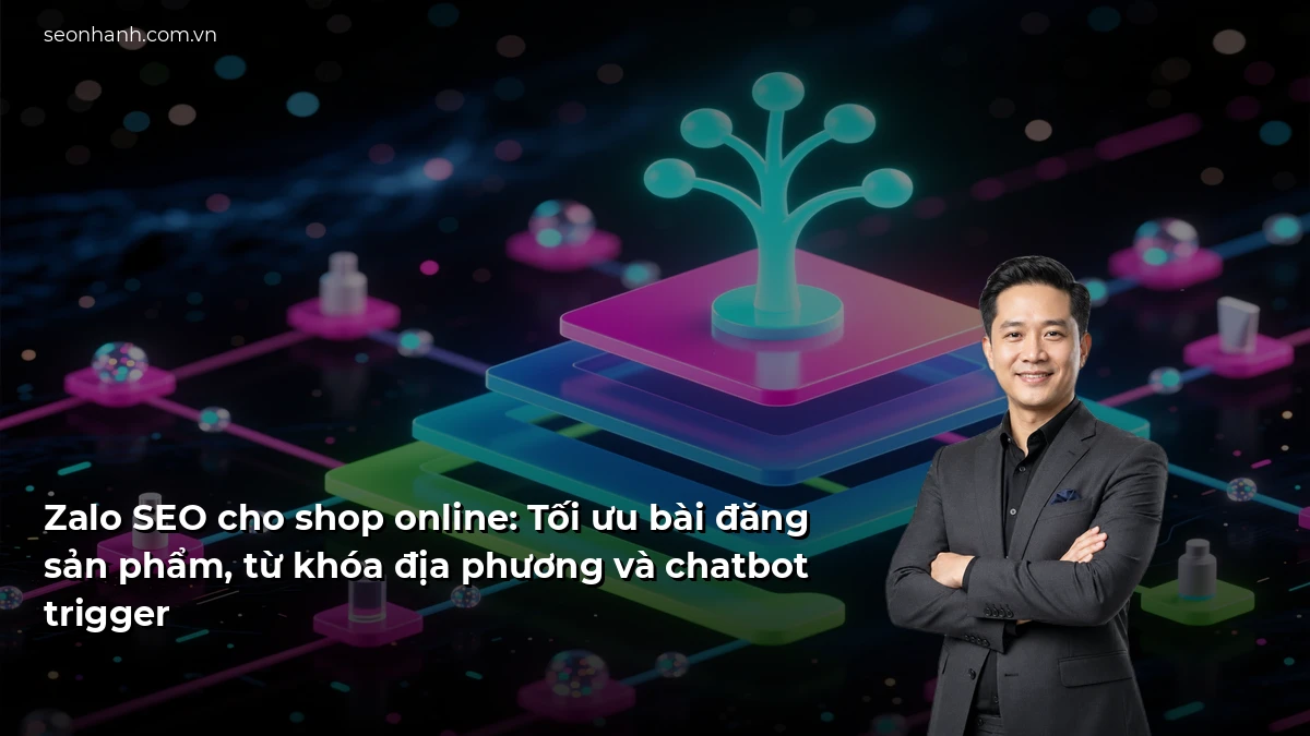 Zalo SEO cho shop online: Tối ưu bài đăng sản phẩm, từ khóa địa phương và chatbot trigger
