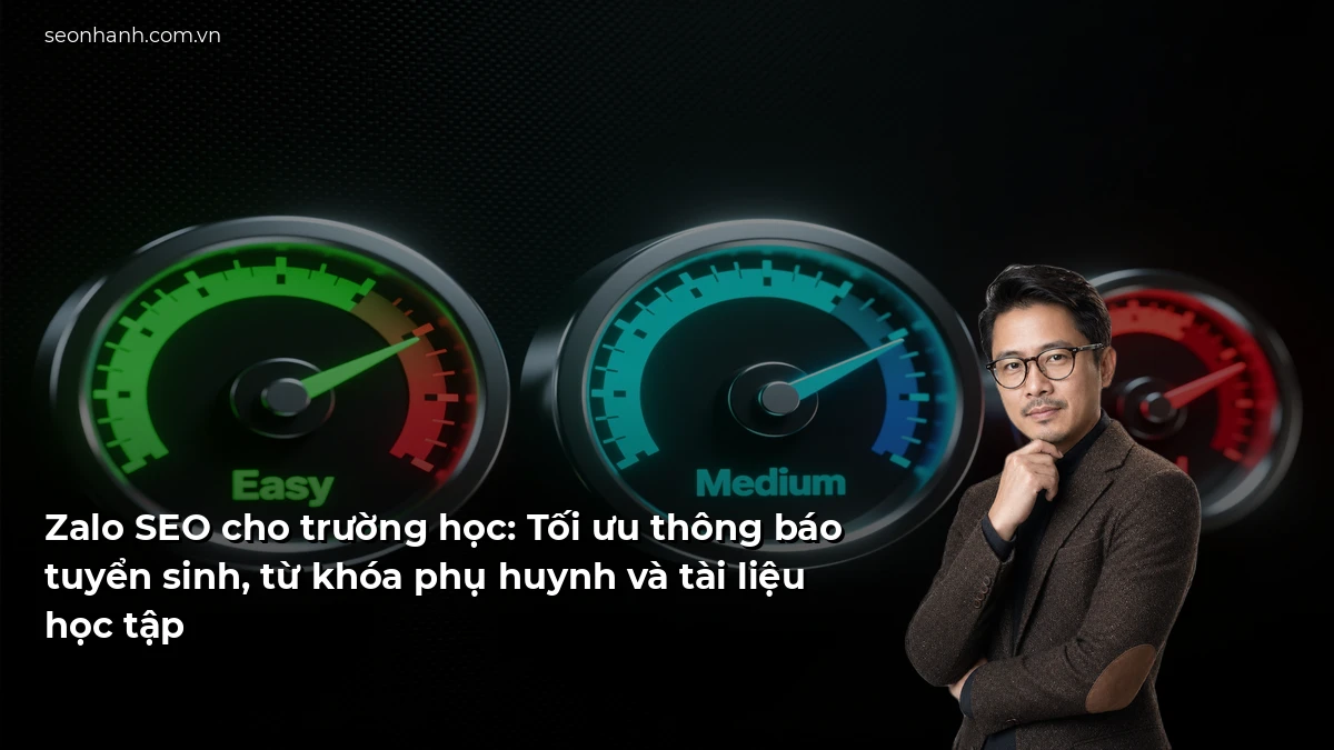 Zalo SEO cho trường học: Tối ưu thông báo tuyển sinh, từ khóa phụ huynh và tài liệu học tập