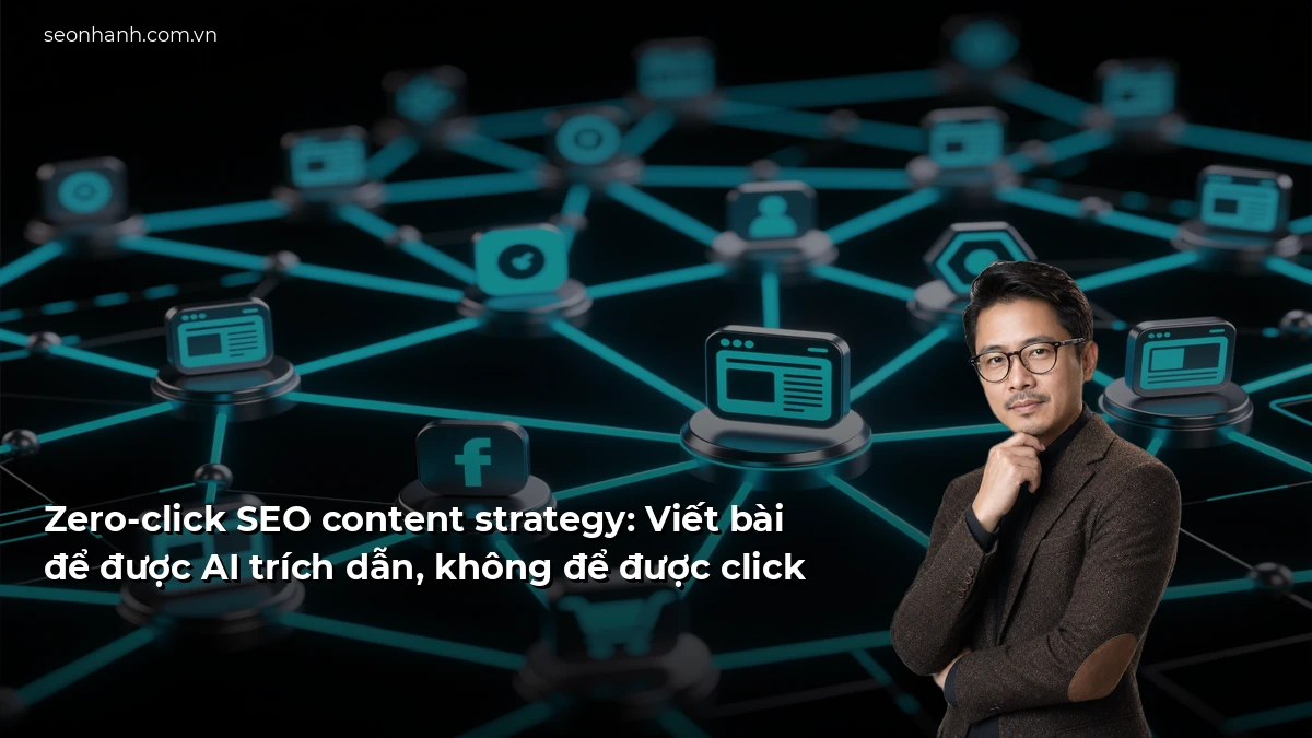 Zero-click SEO content strategy: Viết bài để được AI trích dẫn, không để được click