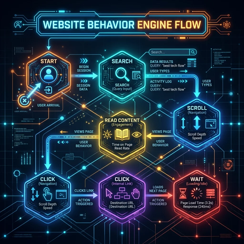 Behavior Engine - Sơ đồ mô phỏng hành vi người dùng thật