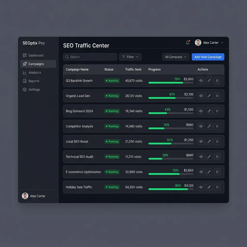 Chạy chiến dịch Traffic SEO tự động