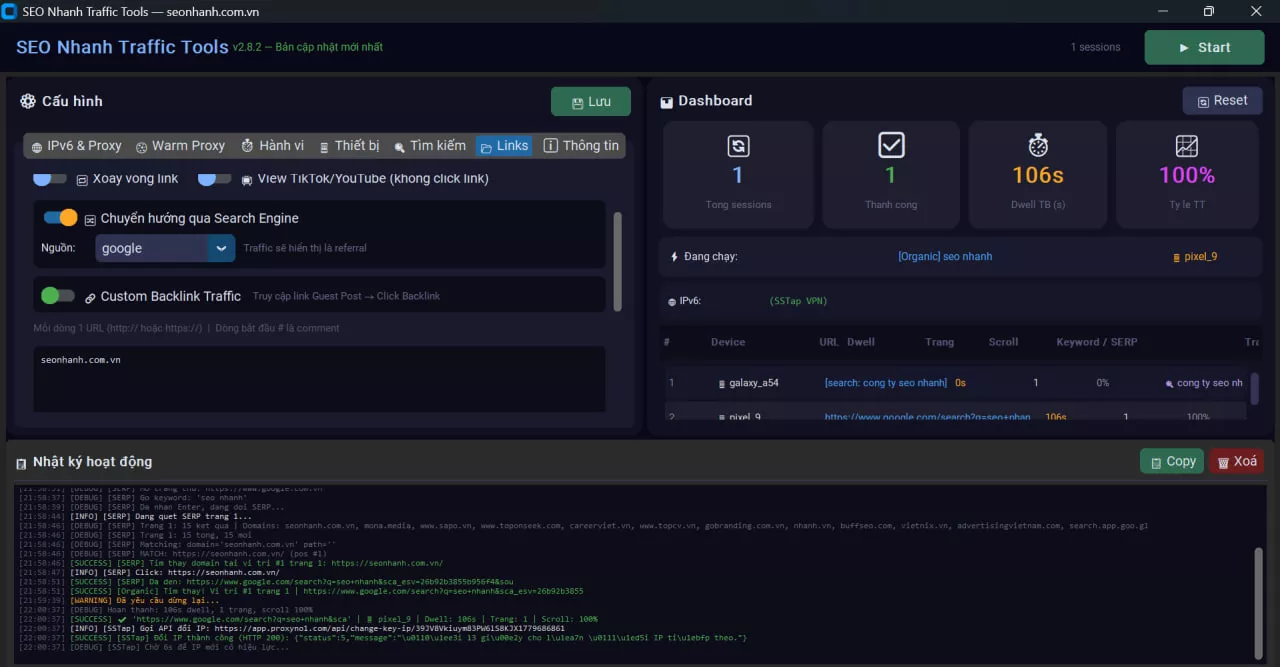 Direct Traffic Engine - Cấu hình traffic truy cập trực tiếp URL
